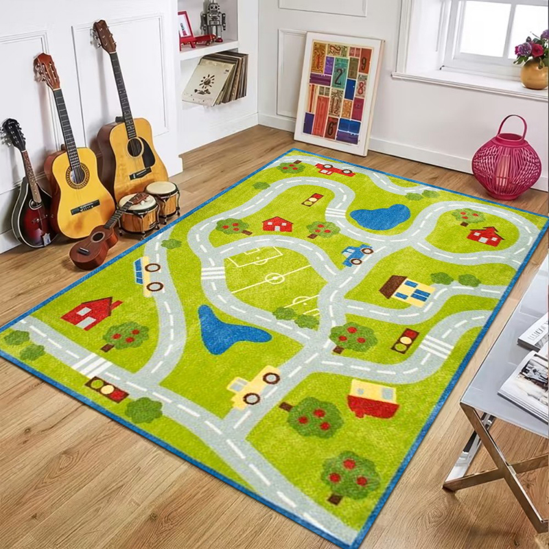 Commercial Road Printing - Kids City Road Map Print Non