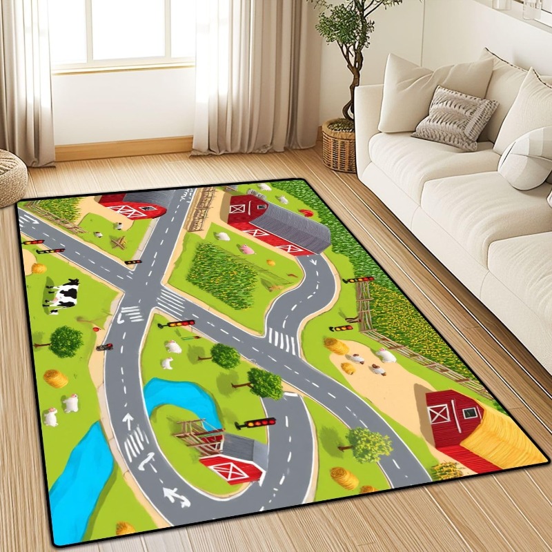 Farm Traffic Pattern Carpet Ba - Commercial Road Printing avaliação e preço