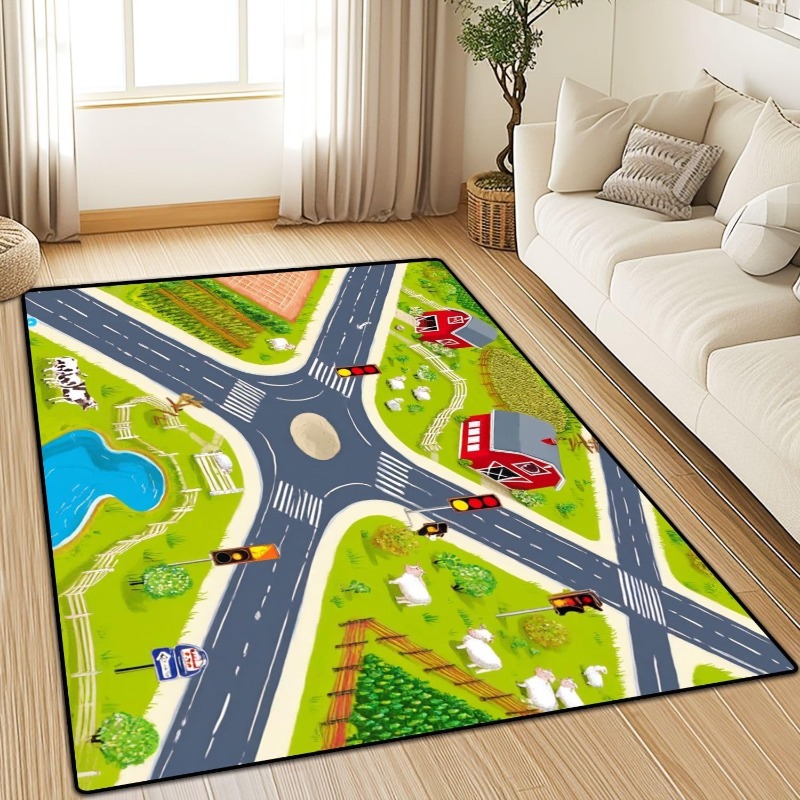 Farm Traffic Pattern Carpet Ba - Commercial Road Printing avaliação e preço