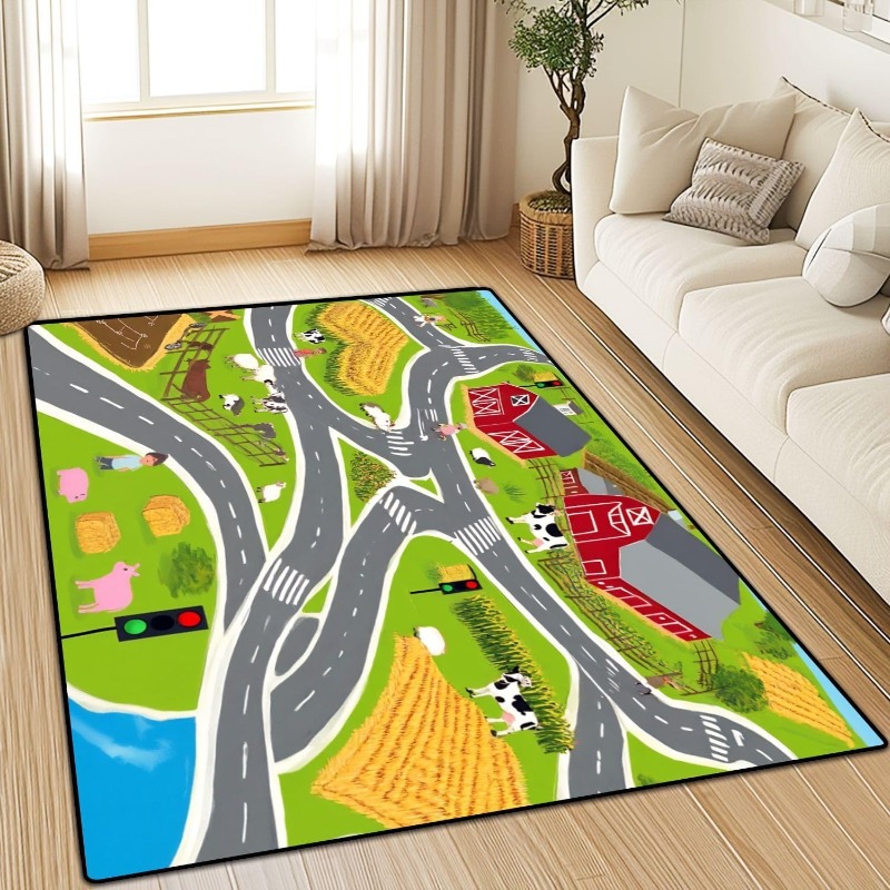 Farm Traffic Pattern Carpet Ba - Commercial Road Printing avaliação e preço