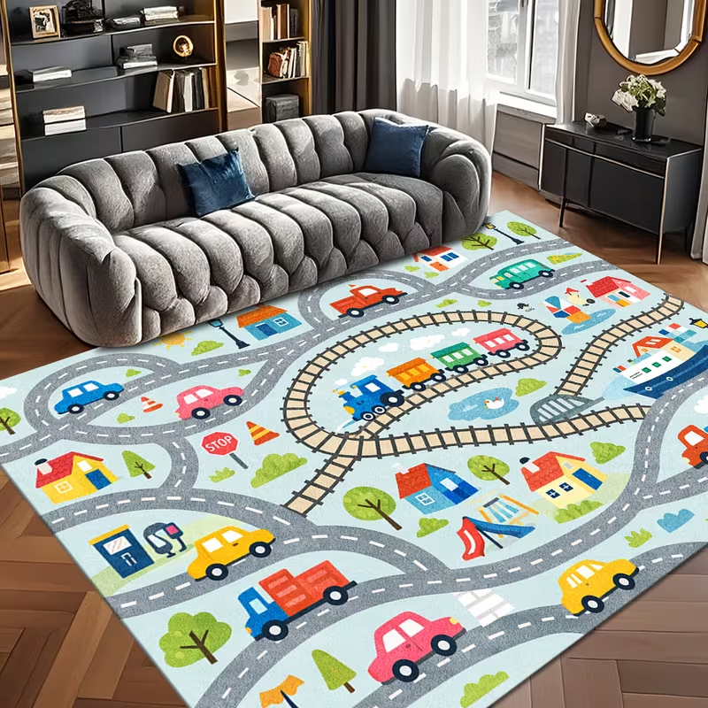 Cute City Traffic Road Play Ar - Commercial Road Printing avaliação e preço