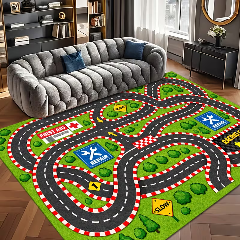Cute City Traffic Road Play Ar - Commercial Road Printing avaliação e preço