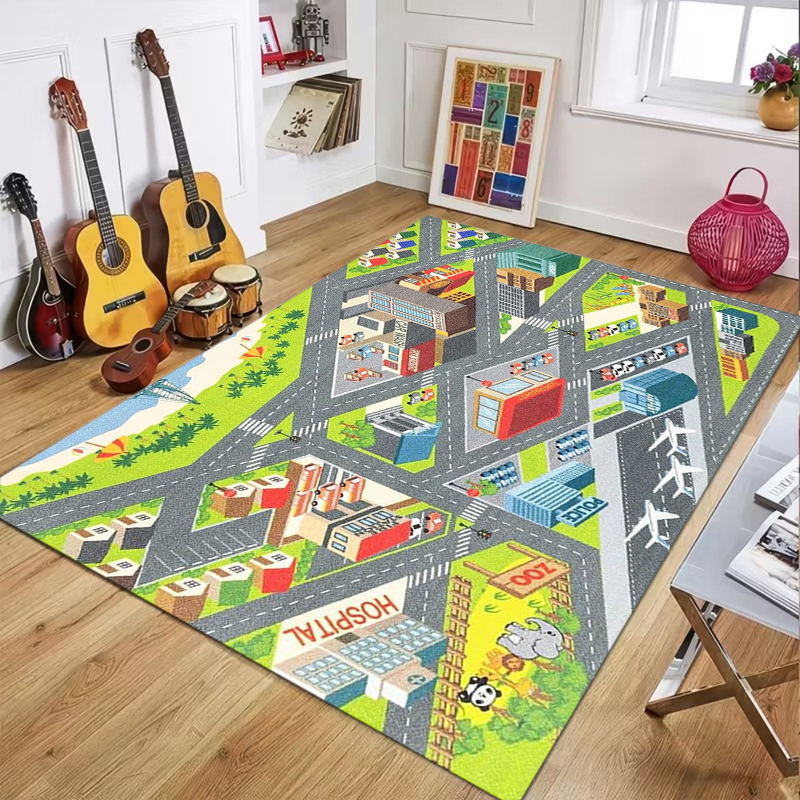 Cartoon City And Zoo Road Map  - Commercial Road Printing avaliação e preço