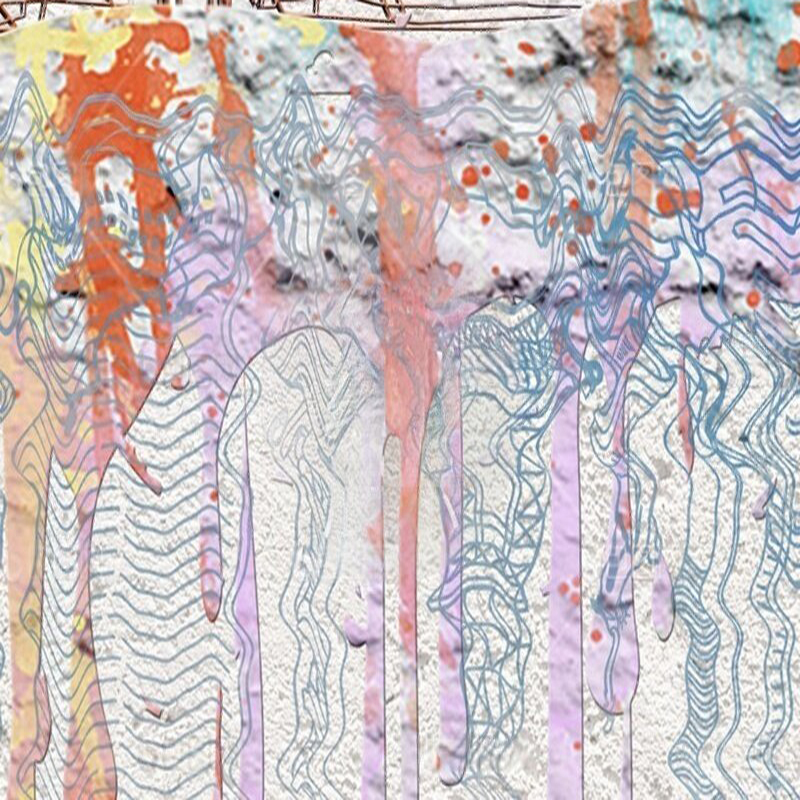 Modern watercolor city silhoue - Commercial Wallpaper Printing avaliação e preço