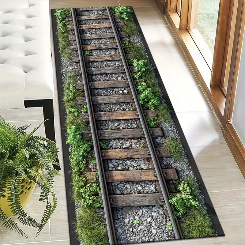 Track Runner Rug Green Space R - Commercial Road Printing avaliação e preço