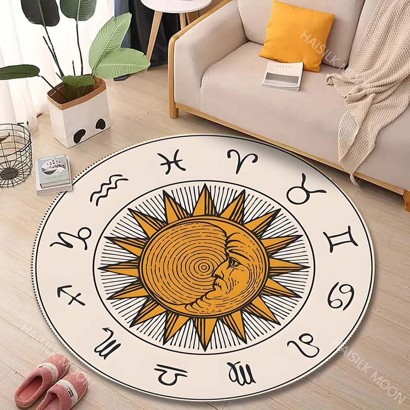 1PC Zodiac signs around sun im - Commercial Printing Images avaliação e preço