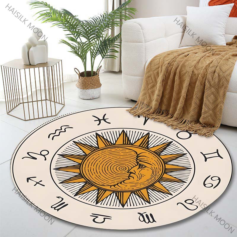 1PC Zodiac signs around sun im - Commercial Printing Images avaliação e preço