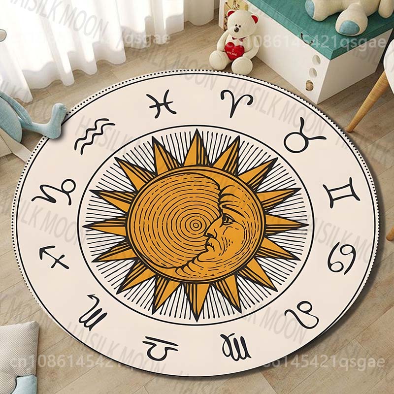 1PC Zodiac signs around sun im - Commercial Printing Images avaliação e preço