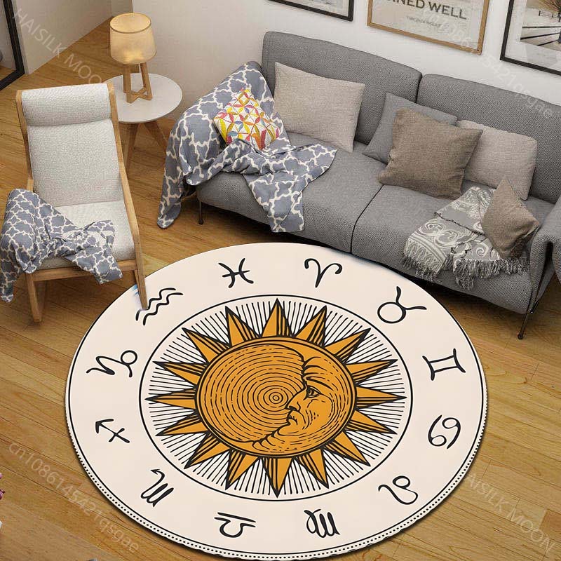 1PC Zodiac signs around sun im - Commercial Printing Images avaliação e preço