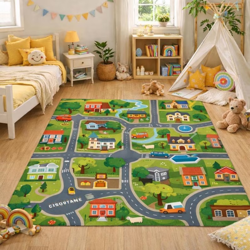 Cartoon Race Track City Highwa - Commercial Road Printing avaliação e preço