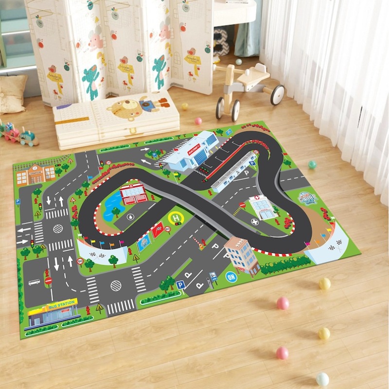 Cartoon Race Track City Highwa - Commercial Road Printing avaliação e preço